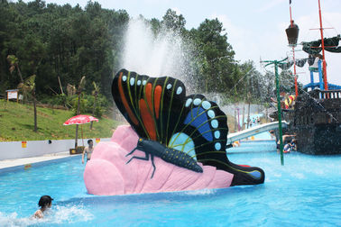 Крытый бассеин воды малышей оборудования спортивной площадки воды сползает стеклоткань бабочки