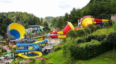 Оборудование парка Аква, красочные водные горки стеклоткани для гигантского парка Аква/подгоняло скольжение аквапарк