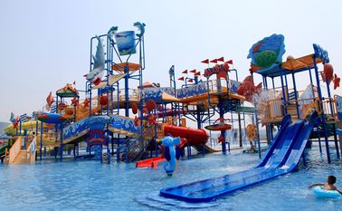 Коммерчески средняя платформа спортивной площадки Аква дома воды с водными горками для дома воды