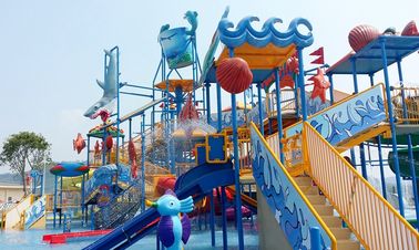 Коммерчески средняя платформа спортивной площадки Аква дома воды с водными горками для дома воды