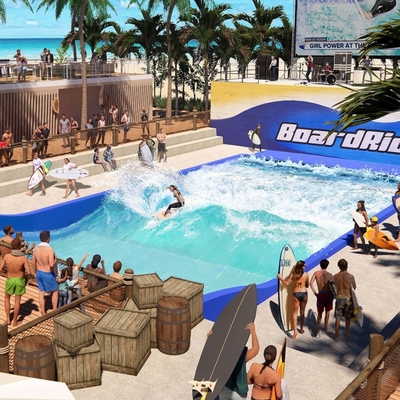 2 привлекательности воды езды воды Flowrider серферов романных для сброшенный