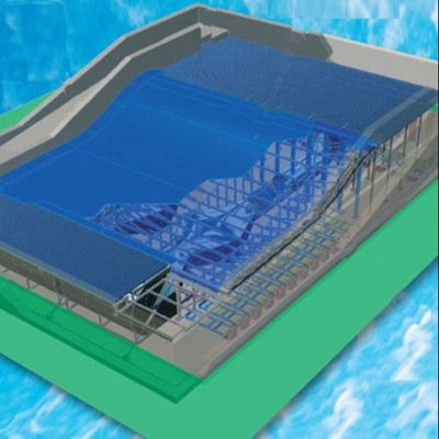 Напольная езда воды Flowrider игры Aqua для Skateboarding занимаясь серфингом спорта