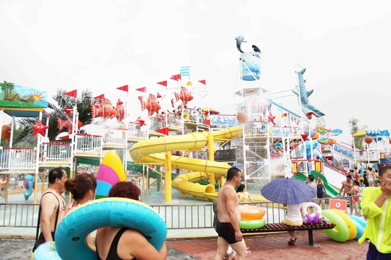 Спортивная площадка Aqua тематического парка воды корабля пирата с стальной структурой