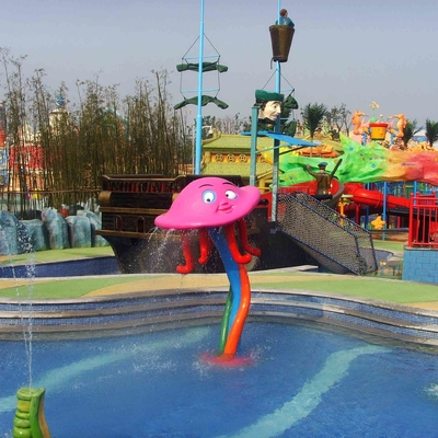 Подгонянная игра Aqua, брызг восьминога, оборудование парка брызга стеклоткани для детей