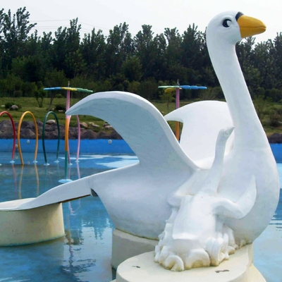 Подгонянная игра скольжения Cygnet для малышей, скольжений бассеина воды стеклоткани малых