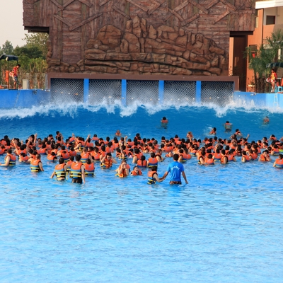 Waterfun Big Surfing Tsunami Ocean Water Wave Pool With Waves Park Vacuum 3 Meters High