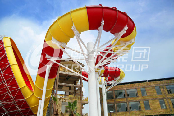 Подгонянная супер высота платформы водных горок 14.6м стеклоткани торнадо для тематического аквапарк