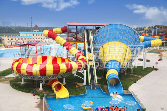 Подгонянная супер высота платформы водных горок 14.6м стеклоткани торнадо для тематического аквапарк