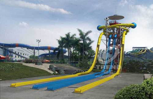 Легкие водные горки шара космоса водных горок стеклоткани установки для аквапарк