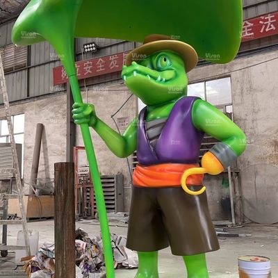 IP Sculpture Fiberglass Vison Waterparks Playground Equipment Spray mushroom Aqua Play For Amusement Park Games