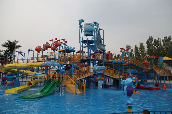 Супер водная игровая конструкция с вручную уложенным стеклопластиковым желобом и конструкцией из горячеоцинкованной стали для комплексной поддержки