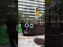 Водный игровой парк Пиратская лодка,Фибростеклянный хризовый спрей Аква игра